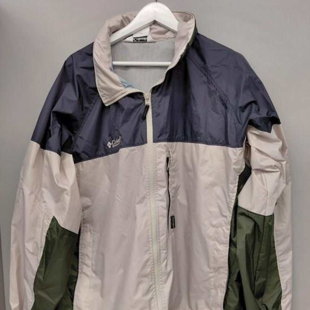 Vintage Men's Columbia Multicolor Size XL Lightweight Packable Rain Jacket